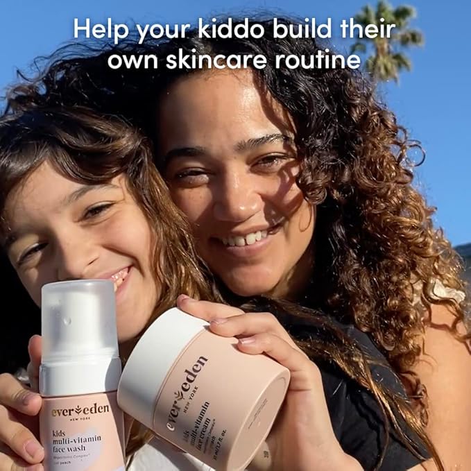 Evereden Kids Face Cream: Melon Juice, 1.7 oz. | Face Lotion | Clean and Non-Toxic Face Moisturizer | Multi-Vitamin Skin Care for Kids