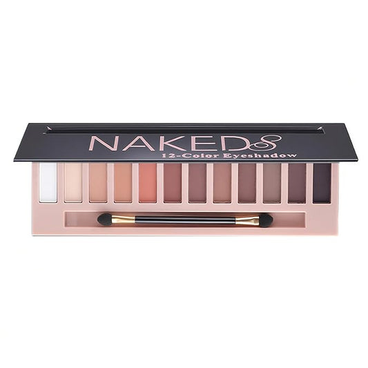 BestLand 12 Colors Makeup Nude Colors Eyeshadow Palette Natural Nude Matte Shimmer Glitter Pigment Eye Shadow Pallete Set Waterproof Smokey Professional Beauty Makeup Kit (Matte Color A)