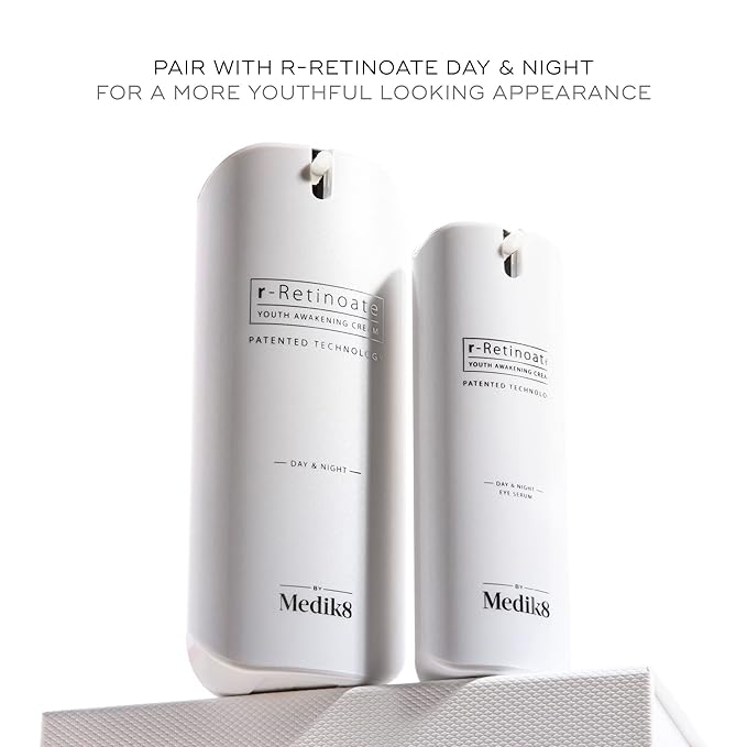 Medik8 R-Retinoate Day & Night Eye Serum - Hydrating, Healing, Skin Plumping Vitamin A - Reduces Fine Lines, Wrinkles, Dark Circles, and Other Signs of Aging - Smoothing Under Eye Radiance - 0.5 oz