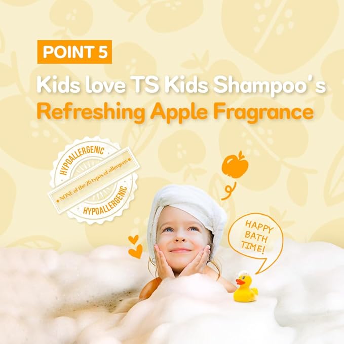 TS Kids Shampoo For Itchy, Dandruff Scalp Kids | Treatment for kids | Free Sulfate, Parabens, Silicones, Allergen (14.1 fl oz, 400ml)