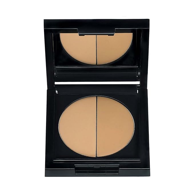 Idun Minerals- Duo Concealer- Double-Shade Compact Creamy Concealer- Smooth Texture Hides Imperfections- Even Matte Finish- Provides Full Coverage And Long Lasting Results- Strandgyllen- 0.1 Oz