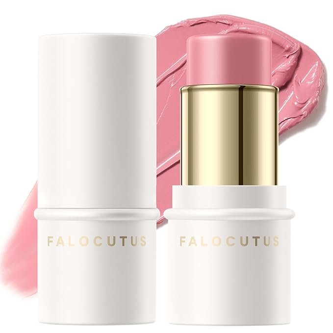 2Pcs Cream Blush Makeup Stick,Monochromatic Multi-Stick Face Blush for Cheek,Lip and Eye,Matte and Dewy Finish for Long Wearing,Easy Application.DITTO