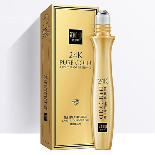24K Gold Anti-Wrinkle Smoothing Under Eye Cream for Dark Circles, Puffiness, Eye Bag, Anti Aging Correxion Line Daily Cream with Hyaluronic Acid, 15 ML (2)