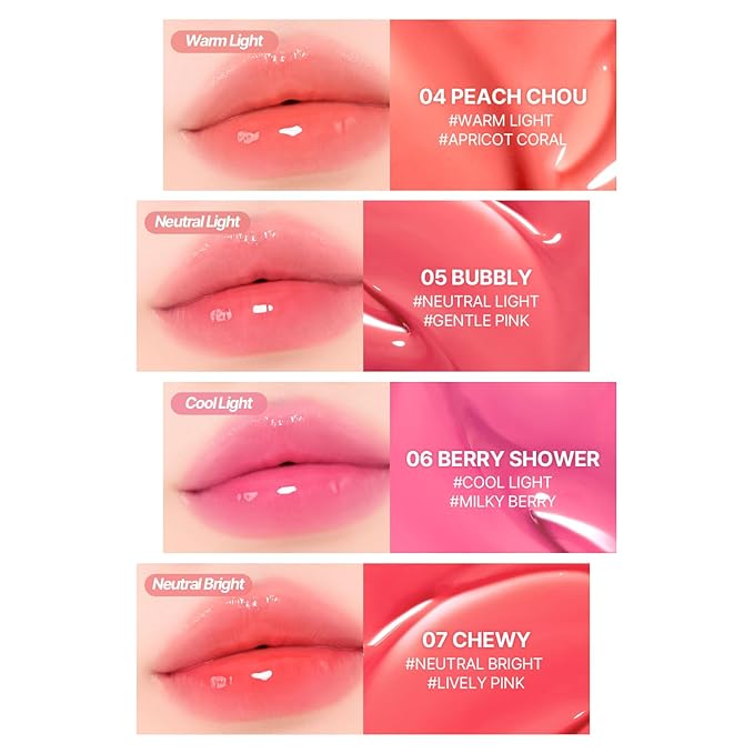 2aN Glaze Bouncing Tint – Lightweight, Moisturizing Lip Tint with High-Shine Finish, Smooth, Light Plumping, Comfortable Wear, Korean Makeup (Rose Moon, 0.16 oz)