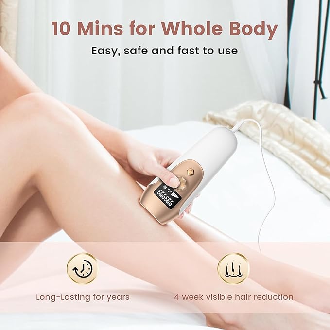 IPL Hair Removal Device, Hair Removal Body and Face for Home Use for Armpits Legs Arms Bikini Line，model S3