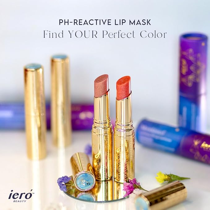 ieró Beauty Moonkissed Luminous PH Tinted Lip Balm w/Shea Butter & Vitamin E, Lip Care Moisturizer, Lip Plumper for Soft & Supple Lips, Paraben Free, Vegan, Sheer Copper Pink w/Bronze Shimmer