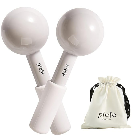 Ice Globes for Face & Eyes, Unbreakable Stainless Steel Cryo Sticks for Beauty Routines, Facials Cold Roller Cooling Globes for Puffiness, Wrinkles, Dark Circles, Headaches