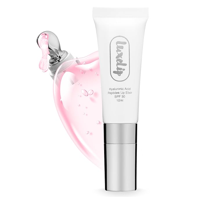 Tinted Lip Balm Elixir for OIder Women, Hydrating Vegan Lip Care with Sheer Color & Moisturizing Glow – Non-Sticky Nourishing, Lip Plumping Treatment for Soft, Smooth Lips (Strawberry 10ml)