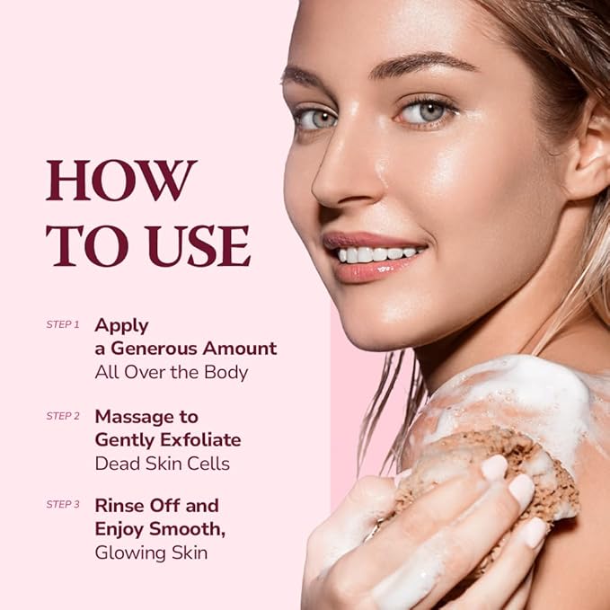 HIMALAYA PINKSALT Daily Scrub & Body Wash - Exfoliating Body Scrub, Dead Sea Salt & Himalayan Pink Salt, Natural Moisturizing Bodywash, Retinol & Hyaluronic Acid Shower Gel, Korean Skincare 14.1oz