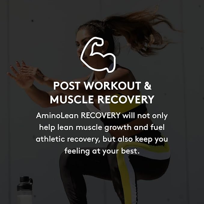 AminoLean Hydrating Electrolyte Powder and Recovery Drink with Sea Minerals, Nootropic Mushrooms, and Vegan Amino Acids, BCAAs + EAAs for Post Workout Muscle Building, Tropical Punch