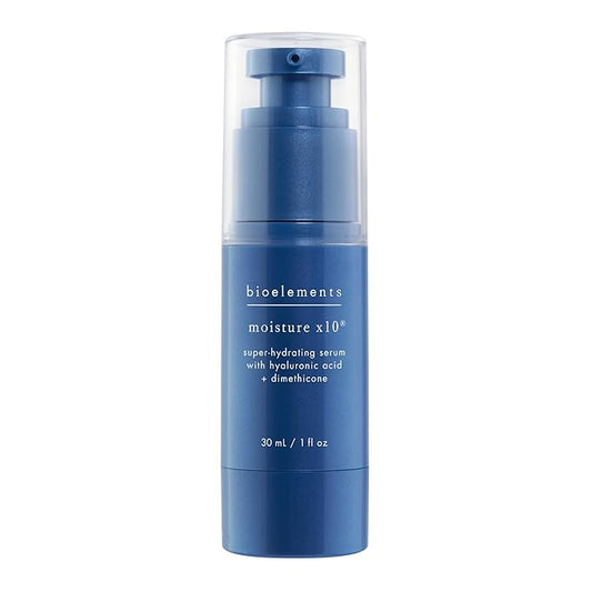 Bioelements Moisture x10 - 1 fl oz - Super-Hydrating Hyaluronic Acid Facial Serum - For Dry & Combination Skin Types - Vegan, Gluten Free - Never Tested on Animals