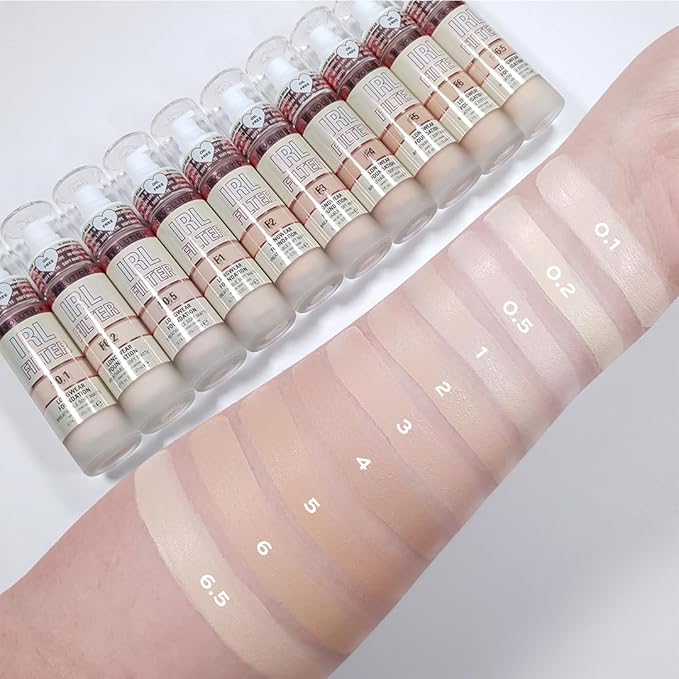 Revolution Beauty, IRL Filter Longwear Foundation, Soft & Breathable Formula, Medium to Full Coverage, Matte Finish, F1, 0.7 Fl. Oz