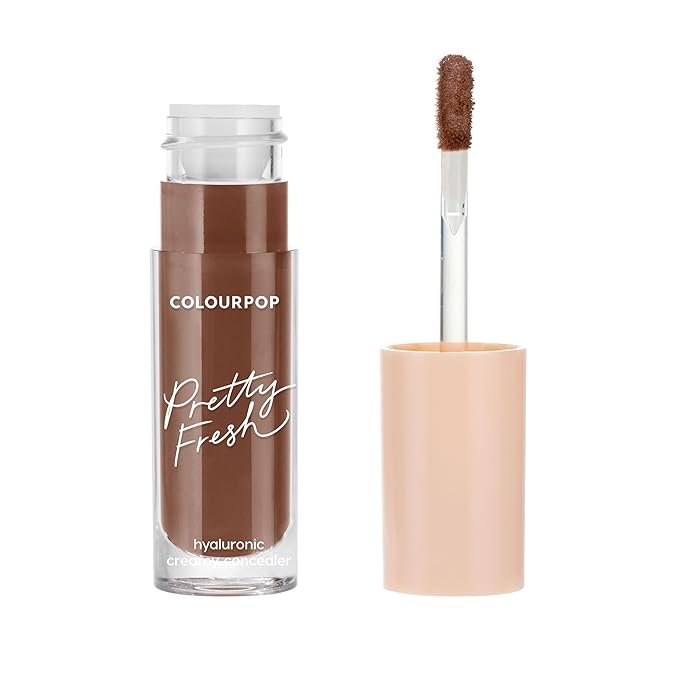 ColourPop Pretty Fresh Creamy Concealer - Full Coverage Concealer with a Natural Finish - Formulated with Hyaluronic Acid & Coconut Water for Instant Hydration - Deep Dark - 200N (0.3 oz)