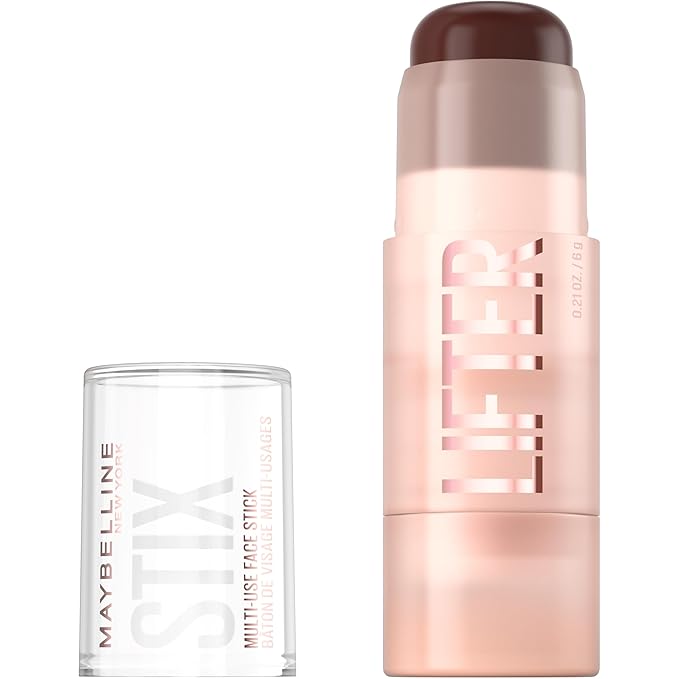Maybelline Lifter Stix Multi-Use Face Stick - Contour, Bronzer, Concealer and Foundation Stick, All-In-One Creamy Face Makeup with Cranberry Seed Oil, 90, 1 Count