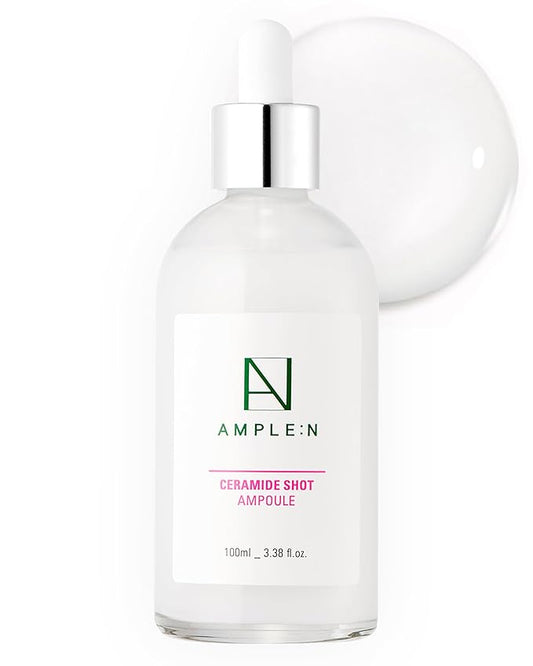 AMPLE:N Ceramide Shot Ampoule – Anti Aging and Hydrating Serum with Ceramide for Deep Moisturization – For Dry & Rough Skin to Reduces Wrinkles & Repairs Skin, 3.38 fl.oz.