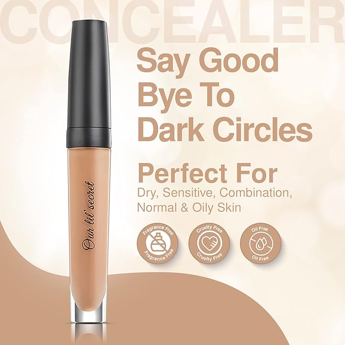 Frankie Rose Cosmetics Our Lil’ Secret Concealer – Sweat-Proof & Matte Under Eye Concealer, Long Lasting Concealer Full Coverage For Fine Lines, Dark Circles & Hide Imperfections - Neutral