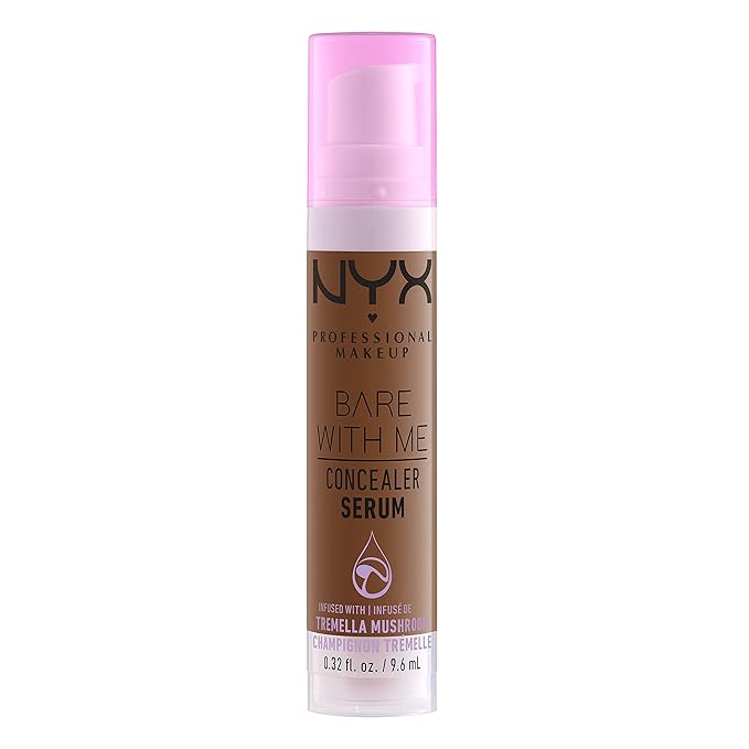 NYX PROFESSIONAL MAKEUP Bare With Me Concealer Serum, Up To 24Hr Hydration - Mocha