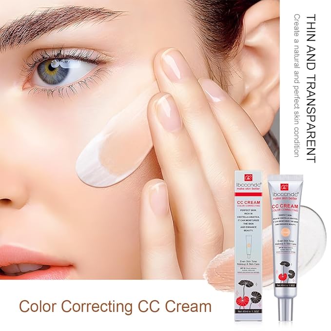 Color Correcting CC Cream with SPF 25, Coverage Lightweight Foundation, Hydrating Serum, Even Skin Tone Makeup and Skin Care, Boost Radiance, Refine Skin Texture, Avoid Sun Damage (Dark, 1PCS)