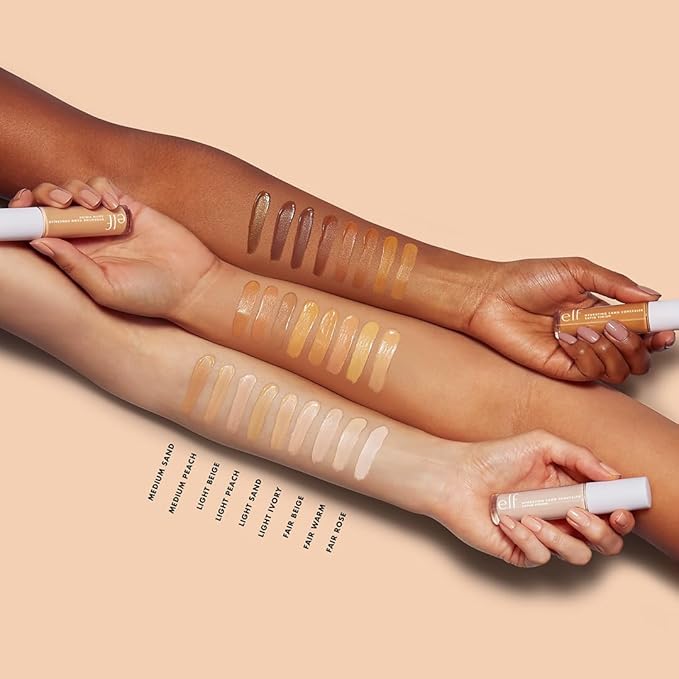 e.l.f. Hydrating Camo Concealer, Lightweight, Full Coverage, Long Lasting, Conceals, Corrects, Covers, Hydrates, Highlights, Medium Peach, Satin Finish, 25 Shades, All-Day Wear, 0.20 Fl Oz