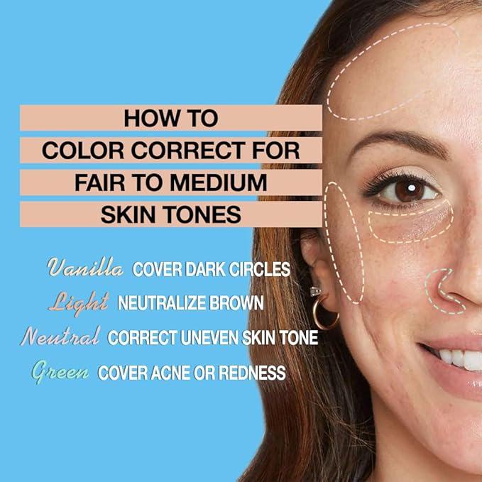 Kaely 2Pcs PROFESSIONAL MAKEUP Correcting Concealer Stick,Medium Coverage Concealer Crayon,under Eye Brightener Concealer for Dark Circles,corrector de ojeras,Lightweight,Vegan,02 LIGHT
