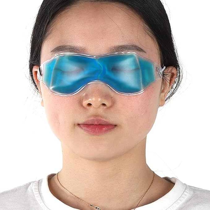 Gel Eye Pads,Gel Eye Cooling Eye Masks, Cold Eye for Dry Eyes, Ice Eye Frozen Reusable Eye Ice Pack Cold Eye Compress for Dark Circles Puffy Eyes