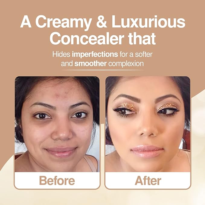 Frankie Rose Cosmetics Our Lil’ Secret Concealer – Sweat-Proof & Matte Under Eye Concealer, Long Lasting Concealer Full Coverage For Fine Lines, Dark Circles & Hide Imperfections - Chai