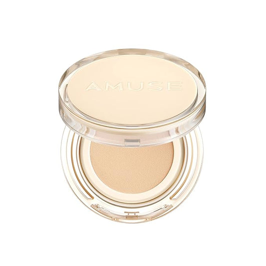 AMUSE Dew Jelly Vegan Cushion Foundation 1.5 CLEAR | dewy, glow, long-lasting, double coverage, clean beauty, lightweight, natural look, foundation for sensitive skin, hydrating cushion