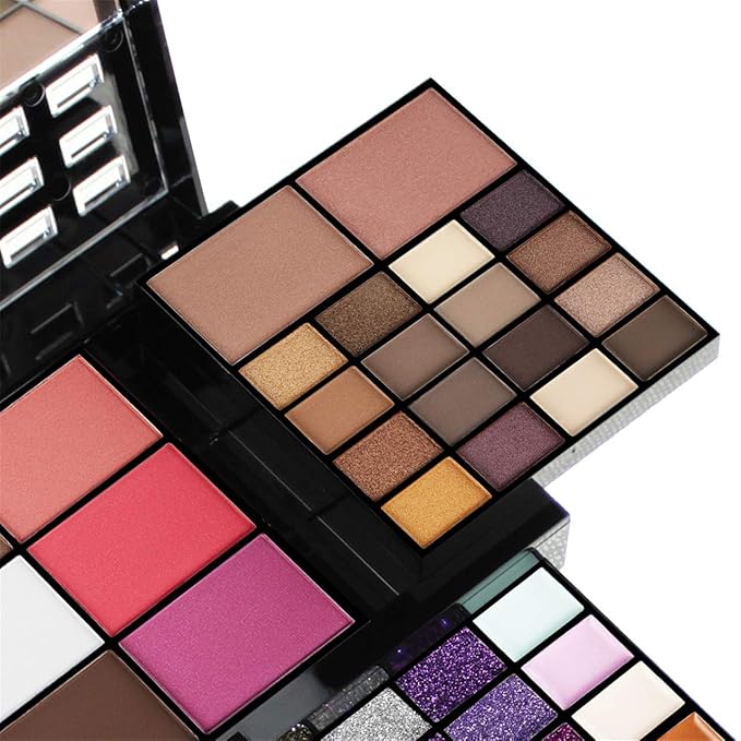 All-in-One Makeup Gift Set Carry All Makeup Kit for Women Full Kit With Makeup Bag Lipgloss Lipstick Concealer Blush Foundation Face Powder Eyeshadow Palette Cosmetic Palette #2