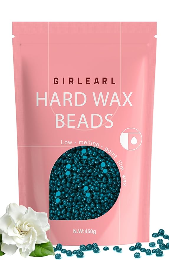 Hard Wax, Jasmine Infused Wax Beans for Sensitive Skin, 1lb, Wax for Hair Removal, Bikini, Legs, Eyebrow, Facial, Full Body Waxing for Women and Men