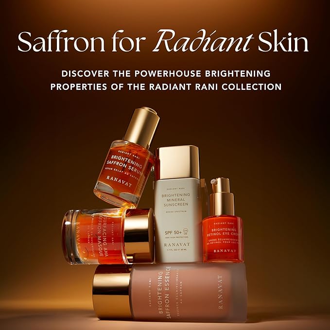 Brightening Saffron Serum - Discoloration Correcting Face Serum, Dark Spot Corrector, Vitamin C Alternative & Hyperpigmentation Treatment - Leaves Skin with a Healthy Glow (0.17 oz)