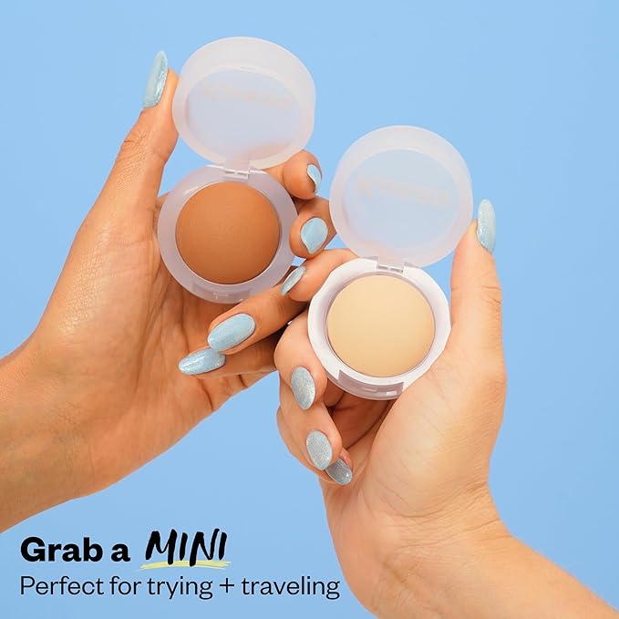 Kosas Mini Cloud Set Face Setting Powder - Smoothing Shine Control, Soft, Sheer Setting Translucent Makeup Finish, Portable & Long-Lasting (Pillowy)