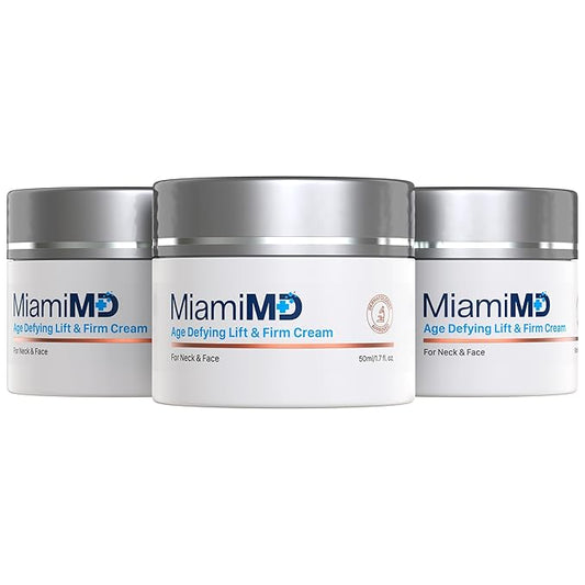 Age-Defying Lift & Firm Cream - Anti Aging and Skin Firming For All Types - Paraben Free - Fragrance Free Cruelty Free BHA Free 50 ml (1.7oz) - 3 PACK