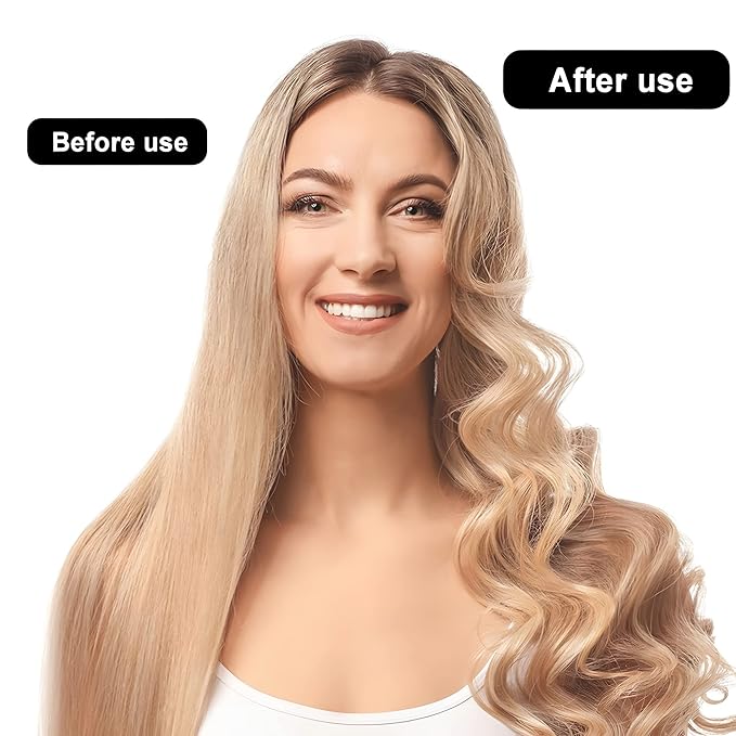 Aimin Hair Heatless Hair Curlers No Heat, Heatless Curls Overnight Blowout Rods, No Heat Hair Curlers To Sleep In, Soft Flexi Rods For Long Hair, Thick Curling Rod Styling Tools(20pcs star black)