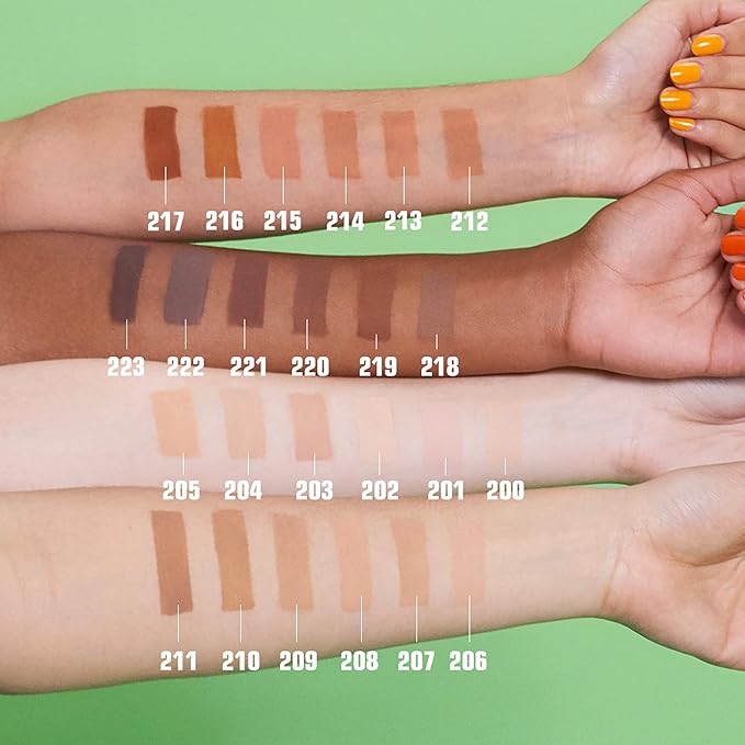 3INA The 3-In-1 Foundation 214 - Vegan Formula - Combination Of Primer, Concealer And Foundation - Medium Coverage - Natural Finish - Perfect For Covering Lines And Blemishes - Long Lasting - 1.01 Oz