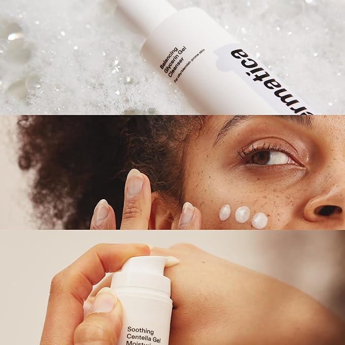 Dermatica Blemish Control Kit, Balancing Glycerin Gel Cleanser (200ml), Clarifying Azelaic Acid 15% Cream (30ml), Soothing Centella Gel Moisturiser (50ml)