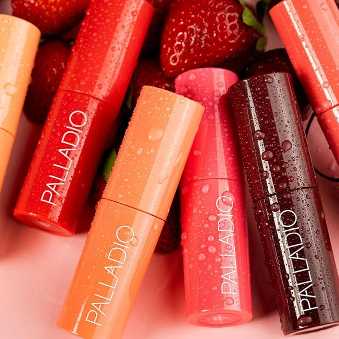 Palladio Jelly Tint, Liquid Stain for Cheeks & Lips, Vivid Color Lip Stain, Lightweight Non-Sticky and Transfer-proof, Natural Finish Makeup, Nude Berry