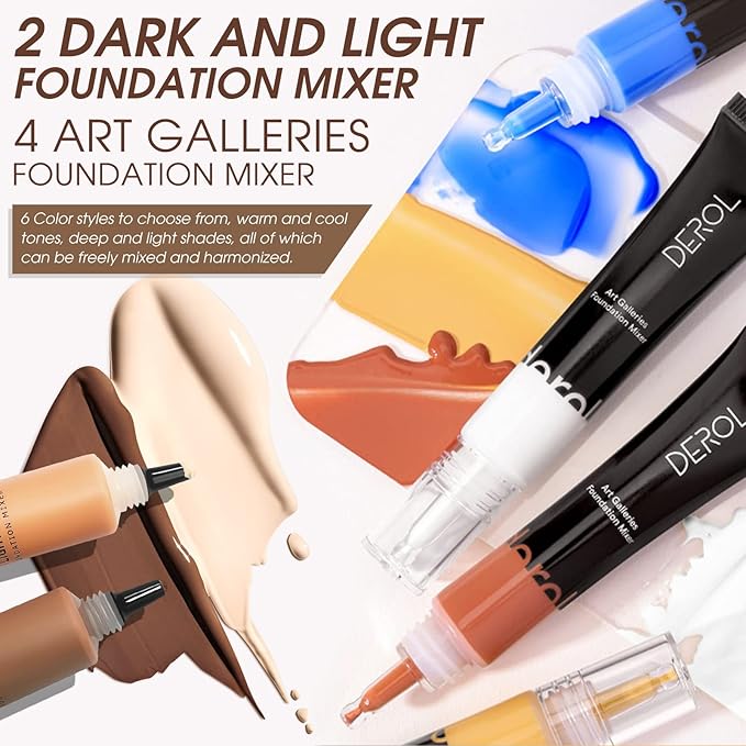 Blue Foundation Mixing Pigment for Adjusting Shade and Color Corrector, Blends Easily With Foundation, Blue Color Corrector for Adjusting Foundation from Warm to Cold (02# Blue)