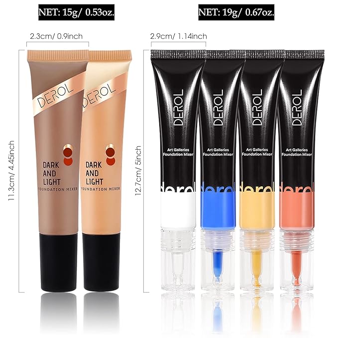 Blue Foundation Mixing Pigment for Adjusting Shade and Color Corrector, Blends Easily With Foundation, Blue Color Corrector for Adjusting Foundation from Warm to Cold (02# Blue)