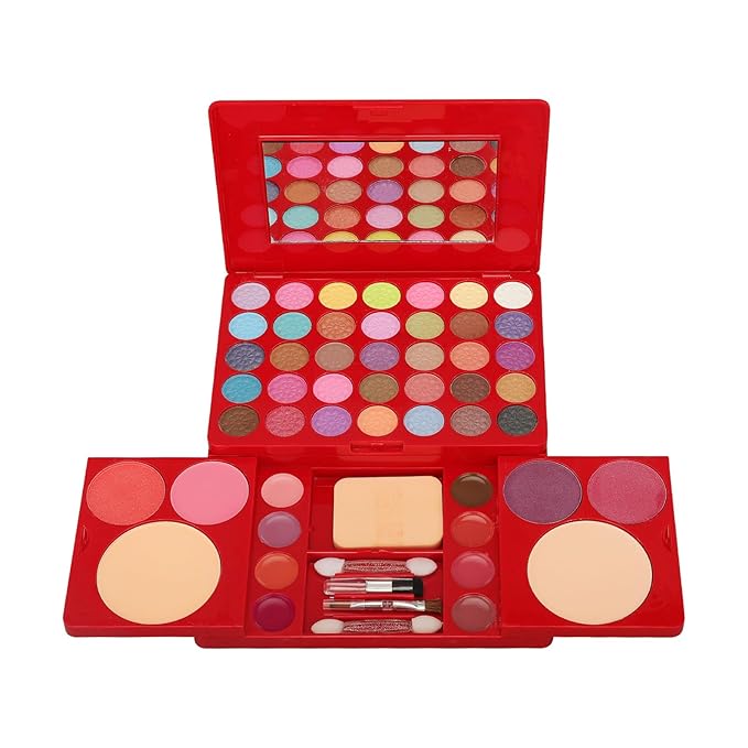 All-in-One Makeup Gift Set Travel Makeup Kit Complete Starter Makeup Bundle Lipgloss Lipstick Concealer Blushes Powder Eyeshadow Palette Cosmetic Palette for Teen Girls & Adults #10