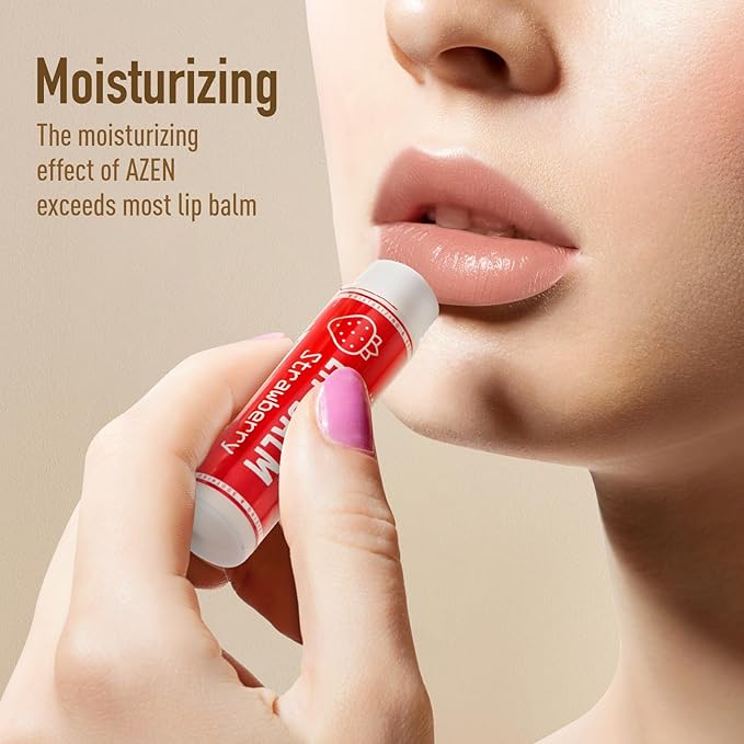 AZEN 240 Pack Lip Balm, Natural Lip Balm Bulk, Lip Care Product, Moisturizing Lip Balm for dry cracked lips - 10 Flavors