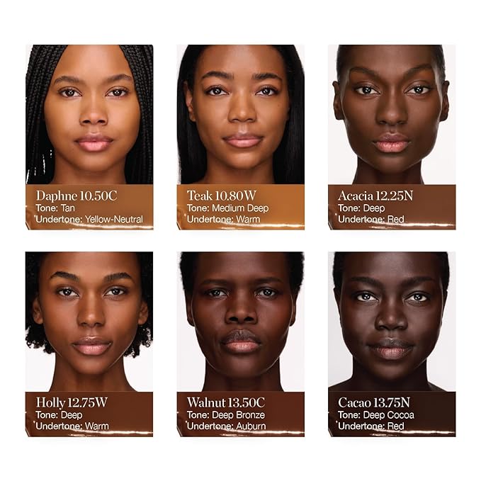 Ogee Complexion Perfecting Under Eye Concealer - Certified Organic Full Coverage Concealer - Buildable Coverage - ACACIA 12.25N - Deep (Red Undertones)