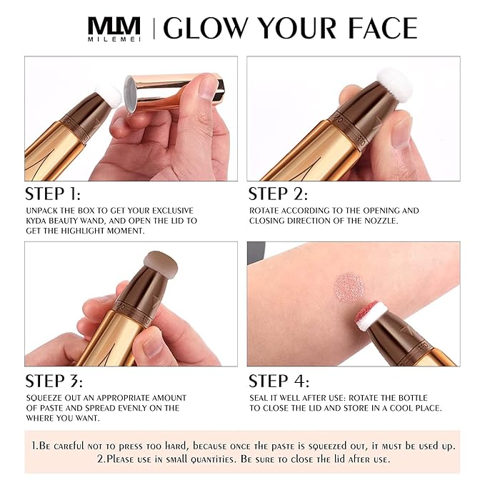 3 Color Contour Beauty Wand, Highlighter ，Blush，Face Concealer Contouring with Cushion Applicator Long Lasting & Smooth Matte Finish Liquid Illuminator Makeup Stick . (01#Contour +02#Blush+04#Highlighter)