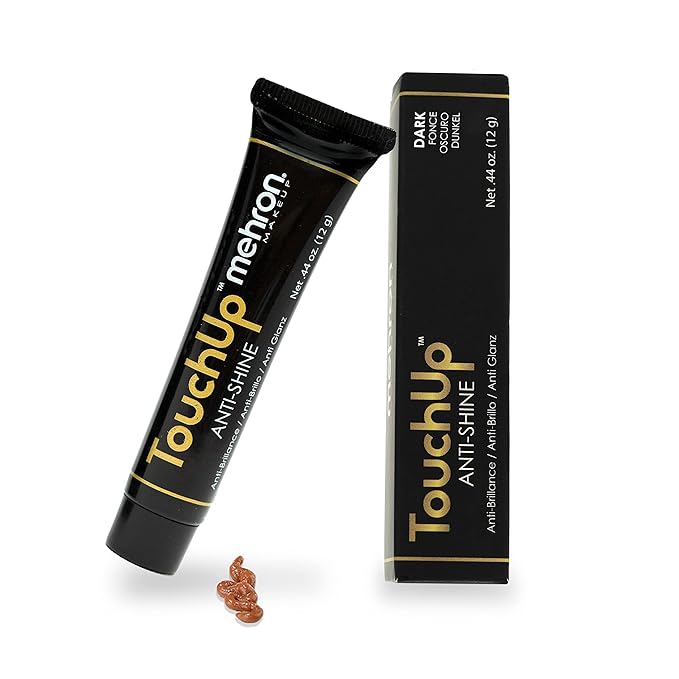 Mehron Makeup TouchUp Anti-Shine Gel | Matte Primer Face Makeup | Finishing and Primer Gel (Dark Tint)