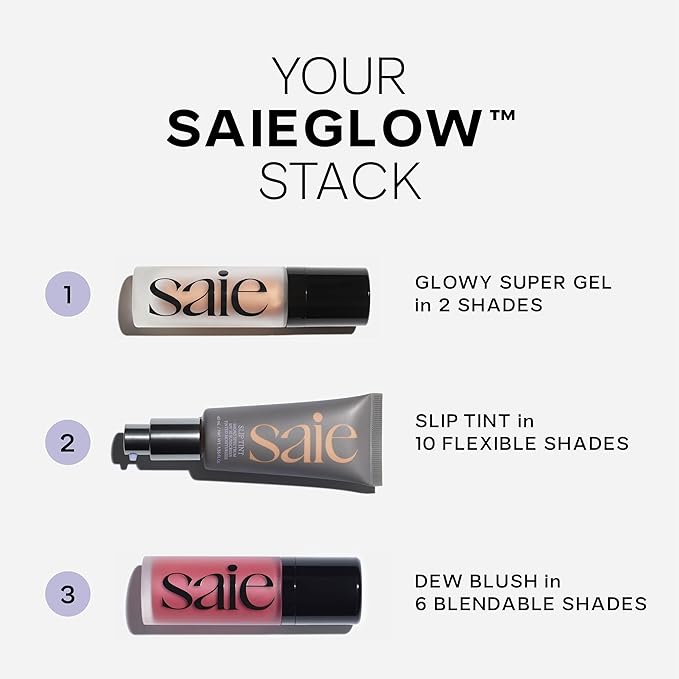 Saie Slip Tint Tinted Moisturizer with SPF 35 - Light Coverage, Glowy Skin Tint & Mineral Sunscreen for Face with Hydrating Hyaluronic Acid - Summer Makeup Essential - Shade Nine (1.35 oz)