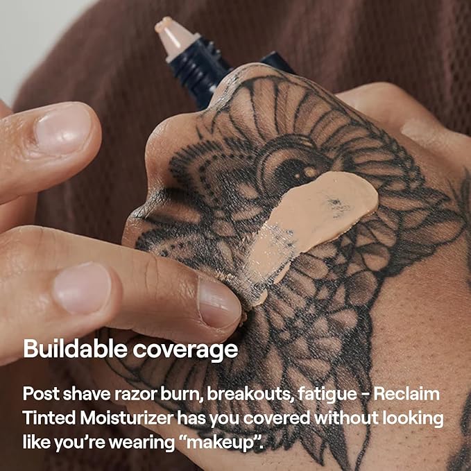 APOSTLE Reclaim Tinted Moisturizer for Men (7 Savanna La Mar) Niacinamide, Vitamin E, Squalane, Hyaluronic Acid, Tinted Face Moisturizer For Men.Hydrates, Evens Skin Tone 1 Fl. Oz.