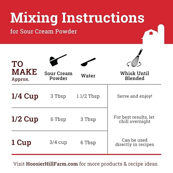 Hoosier Hill Farm Sour Cream Powder, 1LB (Pack of 1)