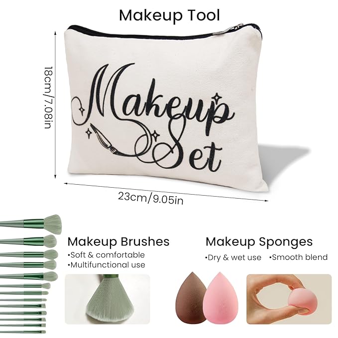 Makeup Kit for Women Full Kit, Travel Makeup Kit for, Makeup Present Set for Teens Girls Beginners Professionals, Makeup Bundle Include 2 Matte & Glitter Eyeshadow Palettes, Lip Gloss Set