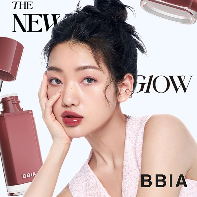 BBIA Glow Tint – Lip Plumping Volumizing Glossy & Glowy Lip Stain Naturally Moisturizing Comfortable Texture Lightweight Long-Lasting Vivid Color Non-Sticky Korean Makeup (00 ROSY, Pack of 1)