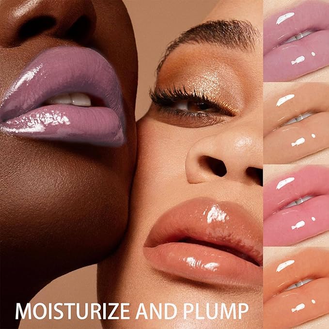 4 Colors Hydrating Jelly Lip Balm,Instantly Hydrate Lips Tinted Moisturizing Lip Balm For Dry Lips,Conditioning & Nourishing Lip Care Lip Moisturizer Fruit Lip Oil Jelly Lipstick (Blueberry)
