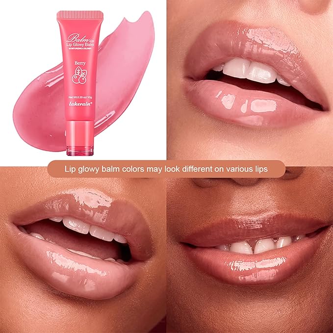 2Pcs Lip Glowy Balm and Lip Sleeping Mask Set, with 4 Flavor Options - Reduce Lip Lines, Enhance Lip Color, Hydrate & Plump Dry Chapped Lips Care (Grape)